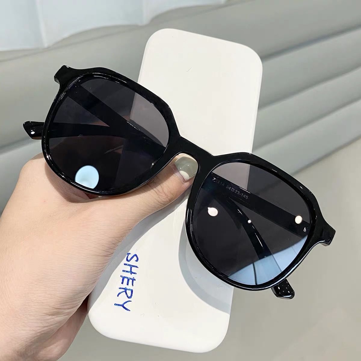 sunglasses men and women ins to make round face thin-looked student online red street shooting sun glasses disco tiktok same style sunshade