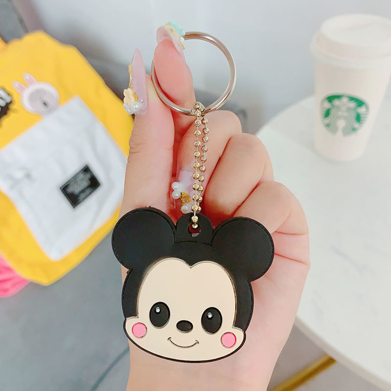 Cartoon Silicone Large Sized Creative Key Cover Household Door Access Control Key Protective Cover Mickey Key Chain Pendant Wholesale