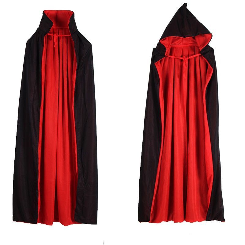 halloween costume adult black and red double-sided vampire death cloak ghost children‘s clothes devil cloak pirate cloak