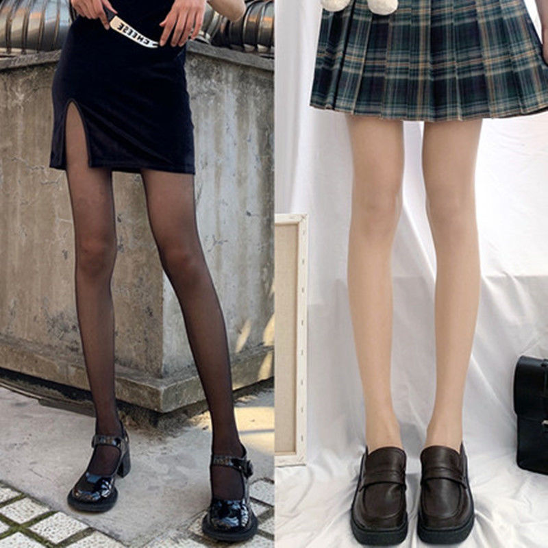 Sexy Black Silk Stockings JK Uniform Fishnet Stockings Women's Ultra-Thin 2021 Summer Pantyhose Ins Tide Anti-Snagging Long Socks