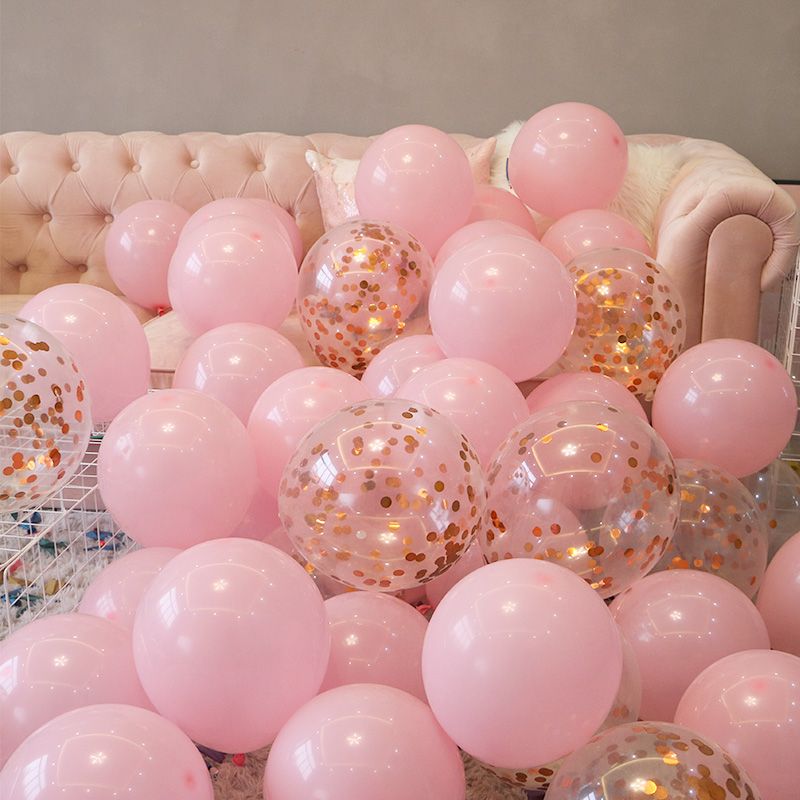 Internet Celebrity Transparent Sequin Balloon 12-Inch Large Balloon Wedding Tie Wedding Room Scene Decoration Decoration Birthday