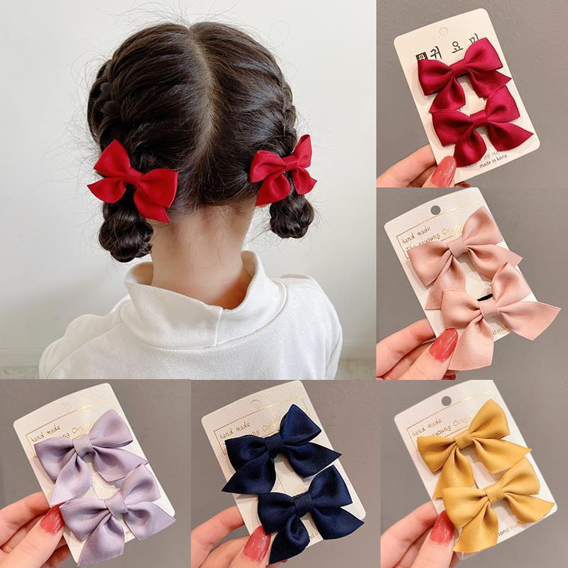 new bow barrettes south korea child girl baby princess side cute hairpin clip hair accessories headdress for women