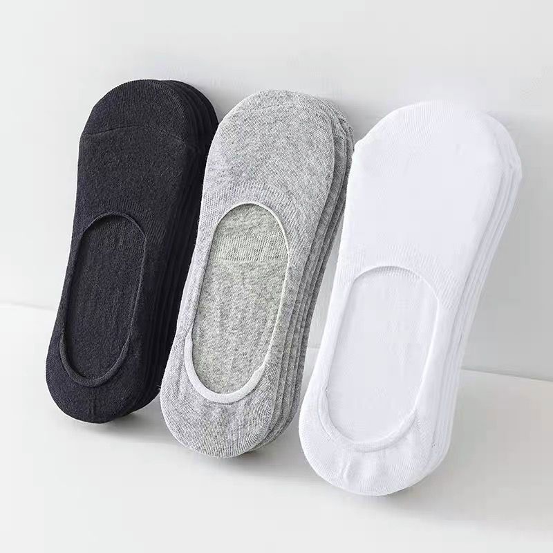 socks men‘s boat socks summer thin silicone non-slip invisible socks sweat absorbing and deodorant white black gray men‘s socks