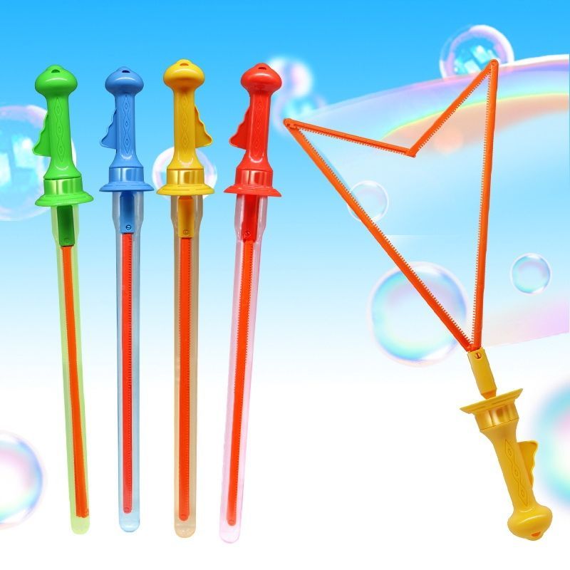 New 46cm Large Size Western Sword Bubble Wand Colorful Bubble Gun Bubble Sword Blowing Bubble Water Children's Parent-Child Toys