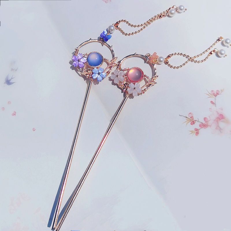 ancient style han chinese clothing chopsticks updo hairpin daily versatile simple tassel hairpin god stick chinese style hairware women