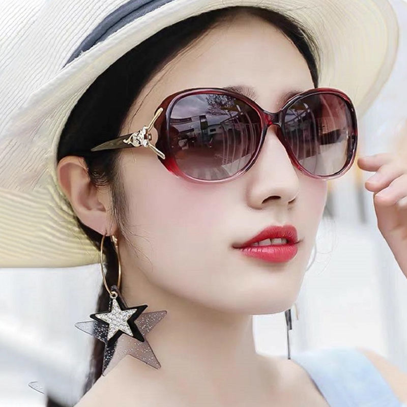 Women's Sunglasses New Polarized Uv-Proof Sunglasses Korean Style High-End Driving Day and Night Dual Use Internet Celebrity Same Style