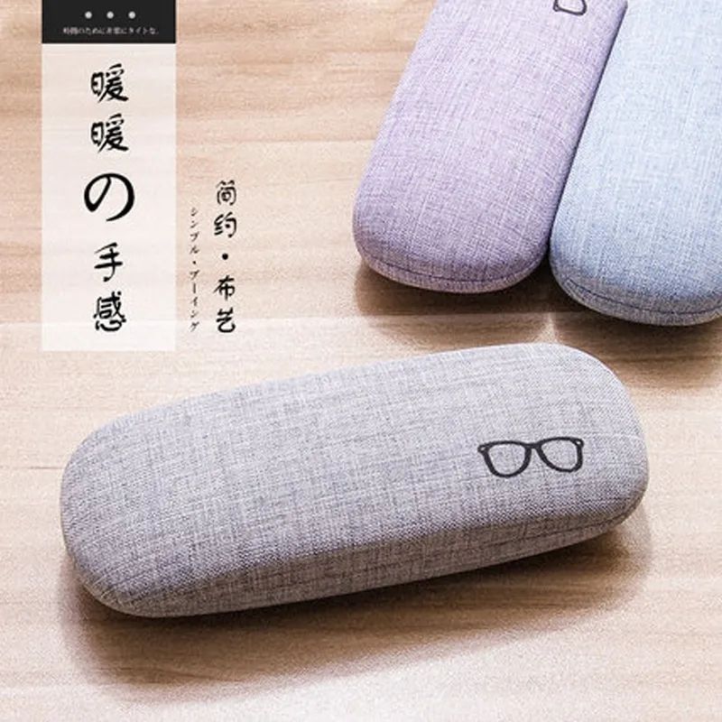 free mirror cloth imitation linen myopia glasses case imitation pressure men‘s and women‘s glasses cases ins anti-pressure simple retro portable box