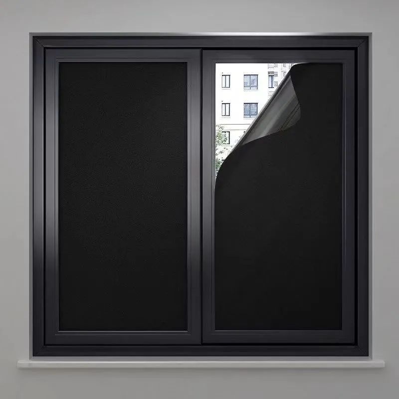 Thickened Uv-Proof Shading Black Glass Paster Heat-Insulating Film Window Stickers Shading Privacy Opaque Stickers