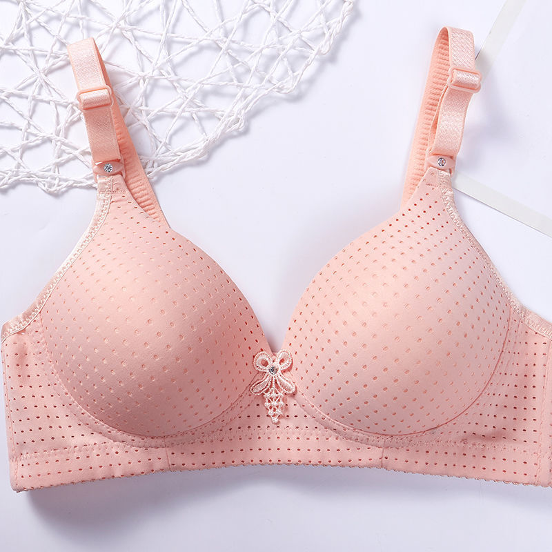 [breathing underwear] one-piece/2-piece small breast push up bra thin breathable underwired underwear for women