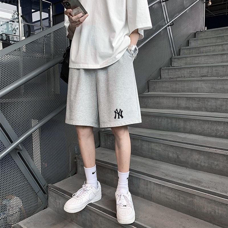 cropped pants for boys summer new ins hong kong style loose shorts trendy korean casual wide leg track pants thin