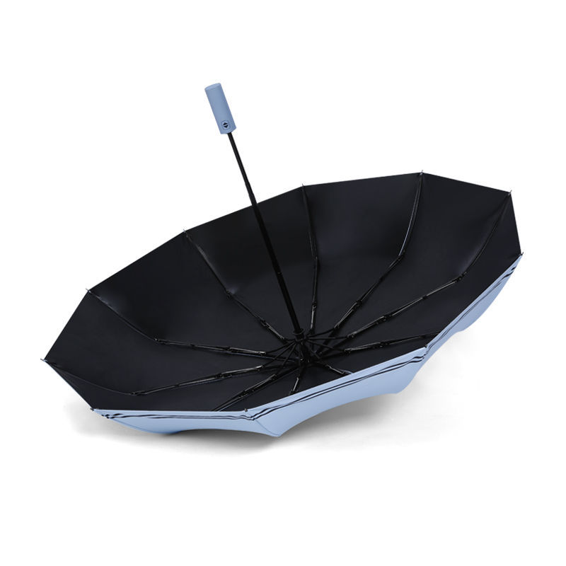 Automatic Umbrella Men's and Women's Folding Solid Rain Or Shine Dual-Use Umbrella Large Sun-Proof UV Sun Umbrella for Students