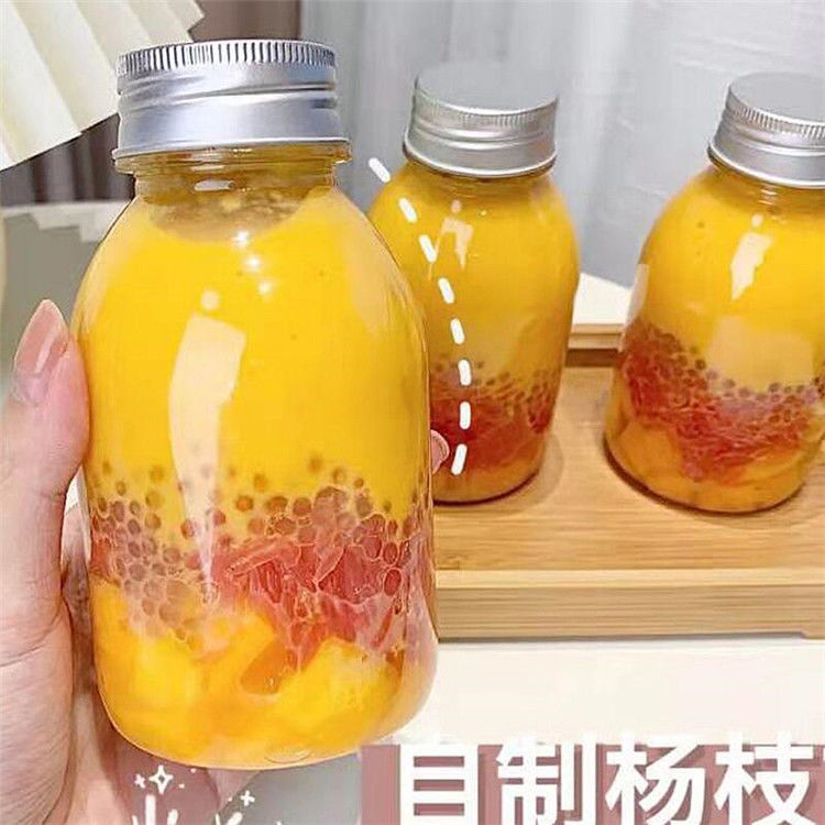 Plastic Cup Milk Tea Dirty Chubby Cup Transparent Juice Takeaway Disposable Mango Pomelo Sago Bubble Water Bottle Beverage Bottle