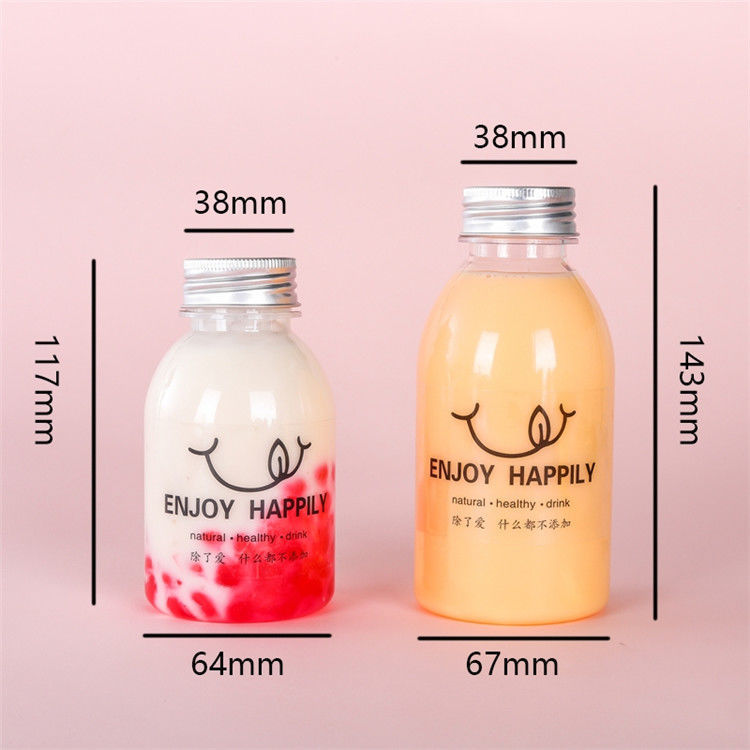 Plastic Cup Milk Tea Dirty Chubby Cup Transparent Juice Takeaway Disposable Mango Pomelo Sago Bubble Water Bottle Beverage Bottle