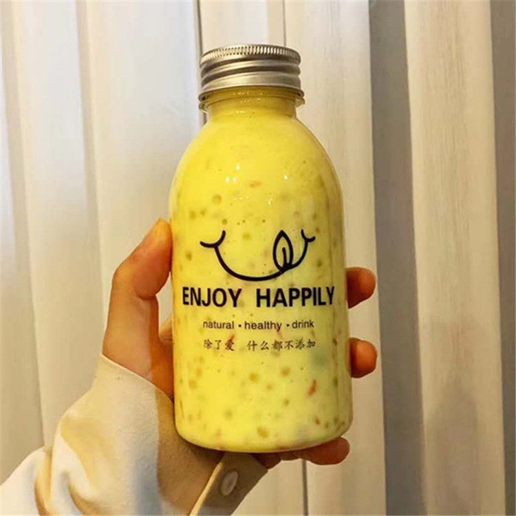 Plastic Cup Milk Tea Dirty Chubby Cup Transparent Juice Takeaway Disposable Mango Pomelo Sago Bubble Water Bottle Beverage Bottle