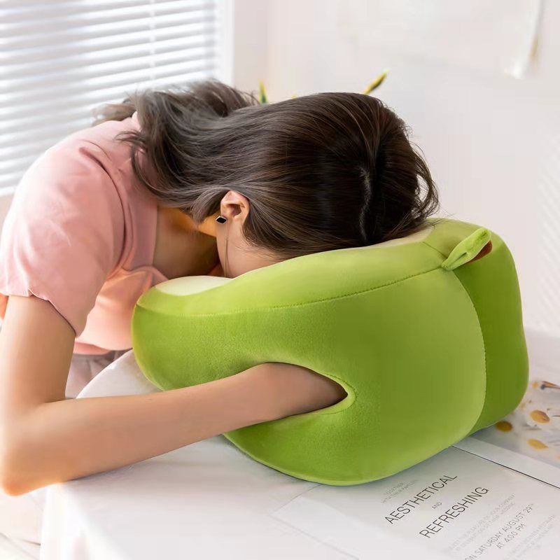 Afternoon Nap Pillow Prone Pillow Warm Hand Pillow Pillow Stomach Sleeping Artifact Primary School Student Desk Sleep with Face down Lunch Break Office Pillow