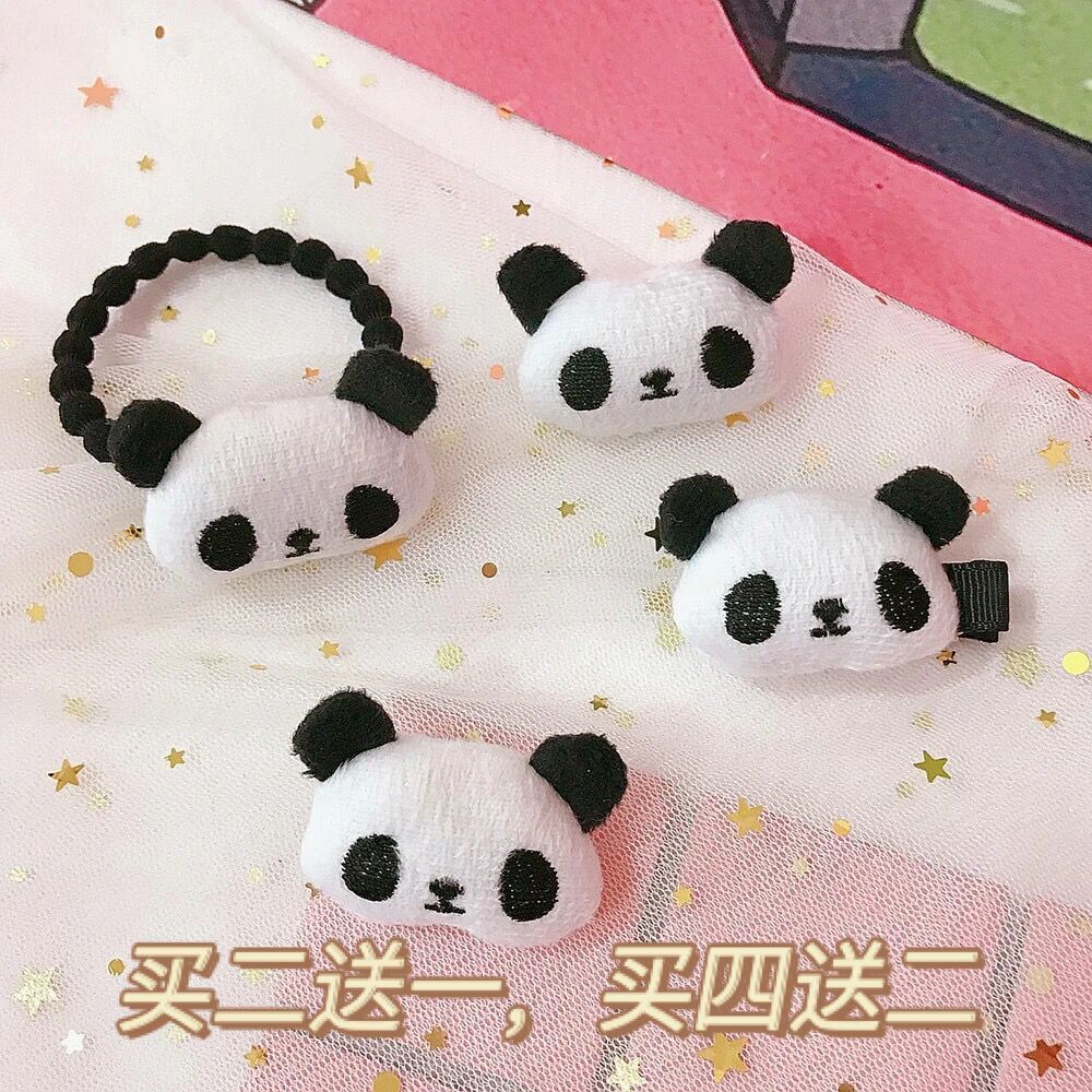 cute cartoon animal panda barrettes hair ring brooch lovely soft cute small animal hairband jewelry