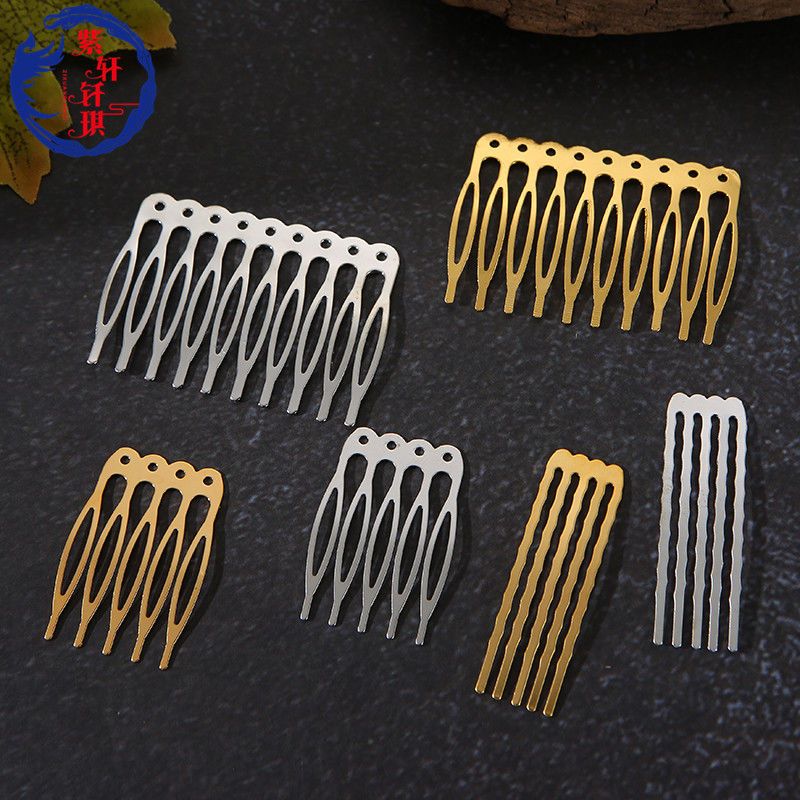 diy antique accessories five teeth ten teeth hair comb hair accessories material hanfu ancient costume hairpin hair clasp barrettes