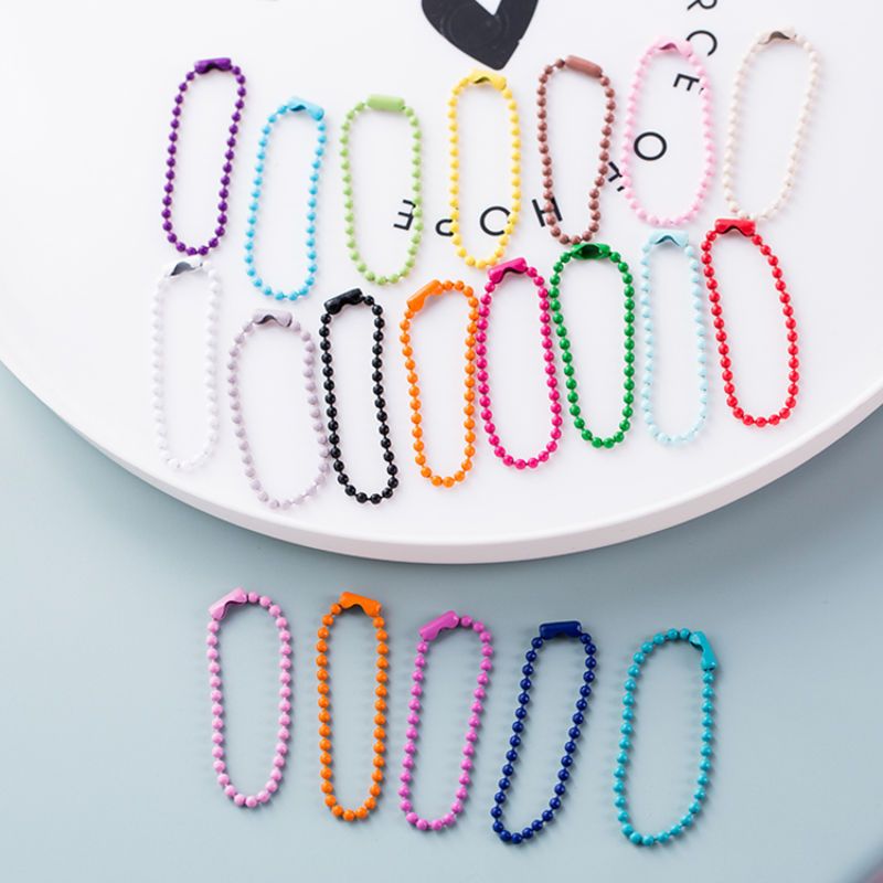 Paint Color 2.4mm Bead Necklace Tag Chain Ball Chain Jewelry Chain Keychain Handbag Pendant DIY Chain
