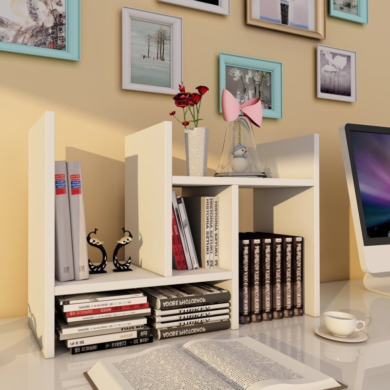 Bookshelf Desktop Storage Rack Simple Children Combined Desk Storage Rack Student Dormitory Bookcase Simple Modern