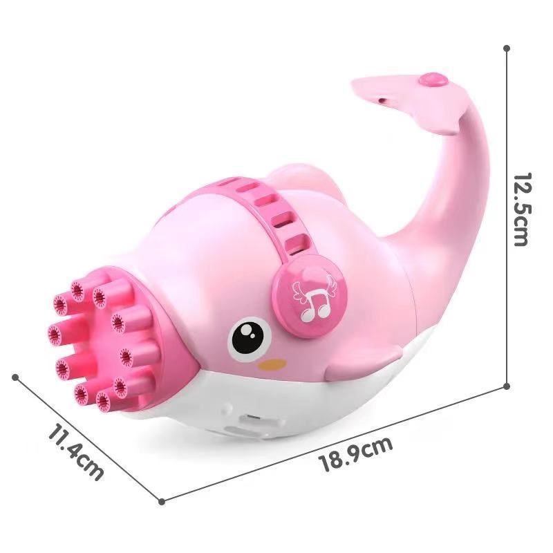 [Toy] Trending Cartoon Dolphin Bubble Machine New Ten-Hole Handheld Automatic Bubble Machine Best-Seller on Douyin Toy