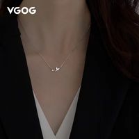S925纯银闪钻蝴蝶项链女轻奢简约小众设计ins韩版气质吊坠锁骨链【3月16日发完】