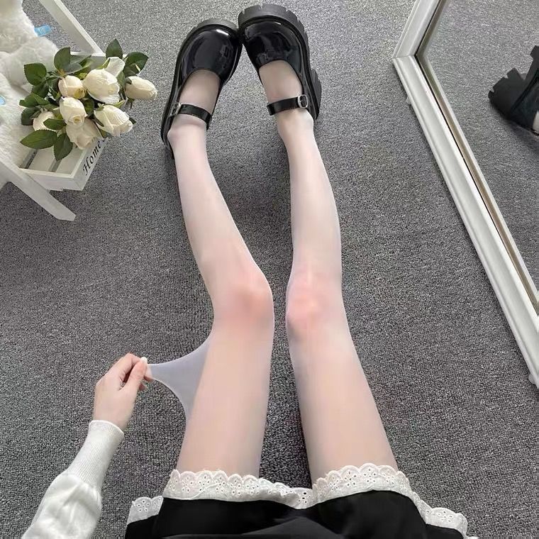 White Silk Stockings Women's Thin Snagging Resistant Spring and Autumn Invisible Superb Fleshcolor Pantynose JK Skin Beauty Summer Flesh Color Supernatural Transparent