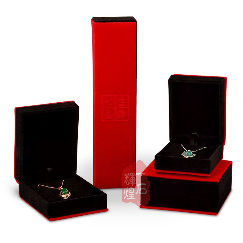 Jewellery Box Red Flannel Bracelet Box Bracelet Pendant Ring Box Necklace Prayer Beads Packaging Box Hot Sale