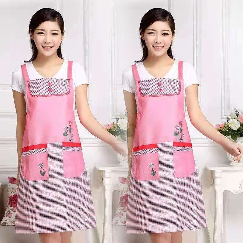 Apron Women's Kitchen Home Oil-Proof Coverall Strap Adult Cute Fashion Bib Korean Style Men's and Women's Work Clothes