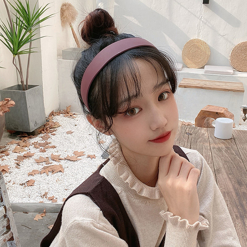 Korean Style Hairpin with Broad Edge Versatile Abrasive Face Wash Hair Bands Hair Accessories Internet Celebrity Classic Style Non-Slip Hairpin out Headband