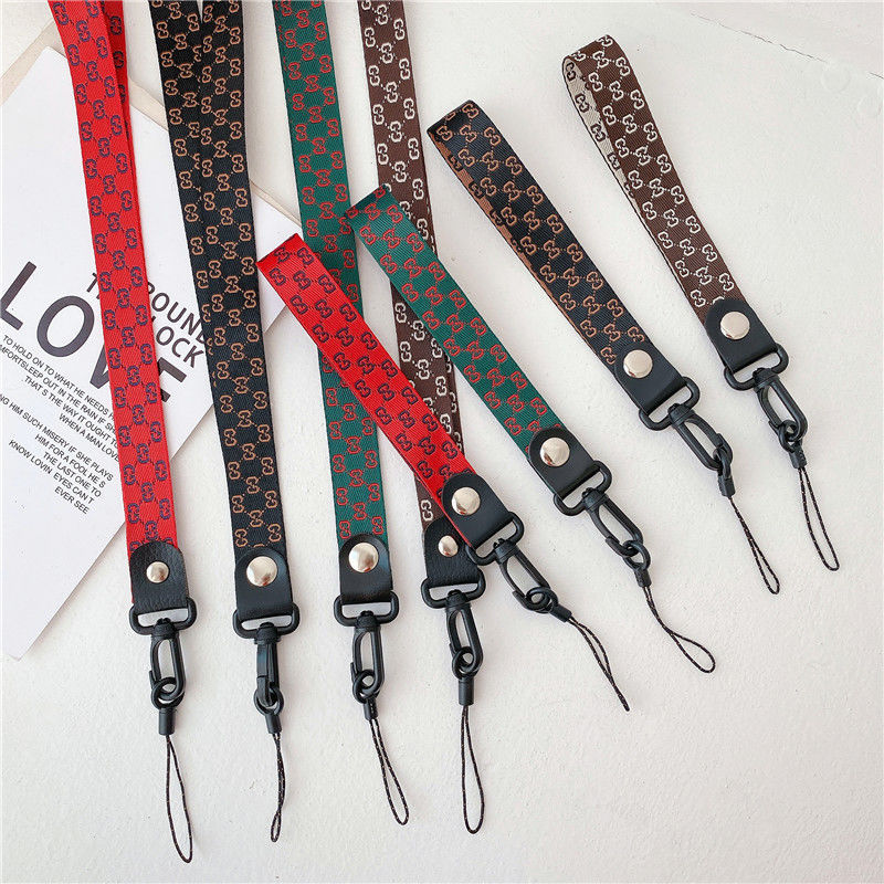 mobile phone lanyard halter pure color for women case lanyard personalized pendant big brand ornaments mobile phone charm key hanging wrist strap