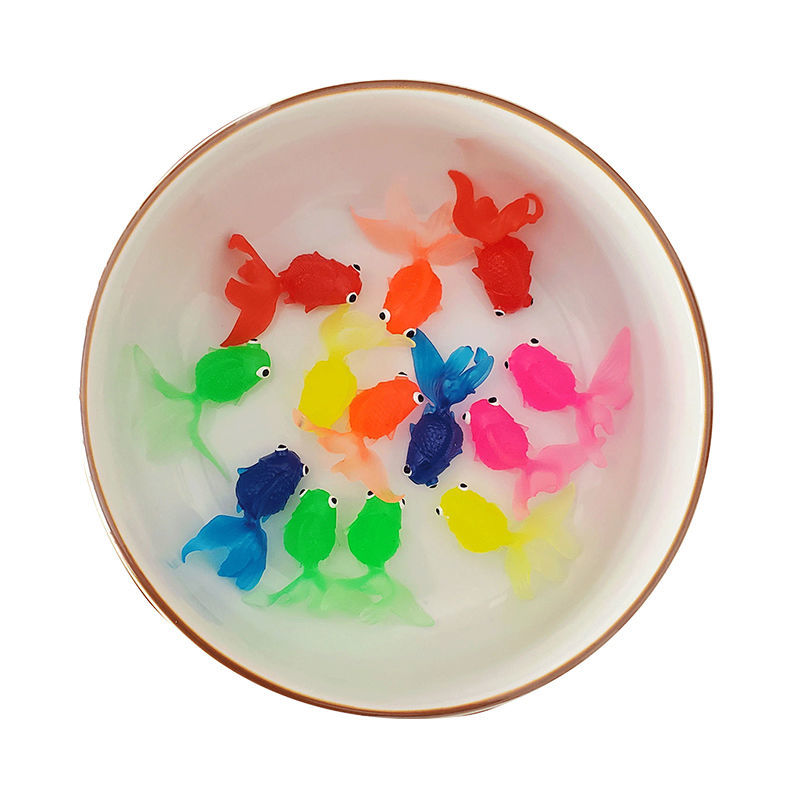 Japanese Fish Catching Toy Baby Early Education Children Playing with Water Simulation Goldfish Net Bag Silicone Fish Soft Rubber Animal Puzzle