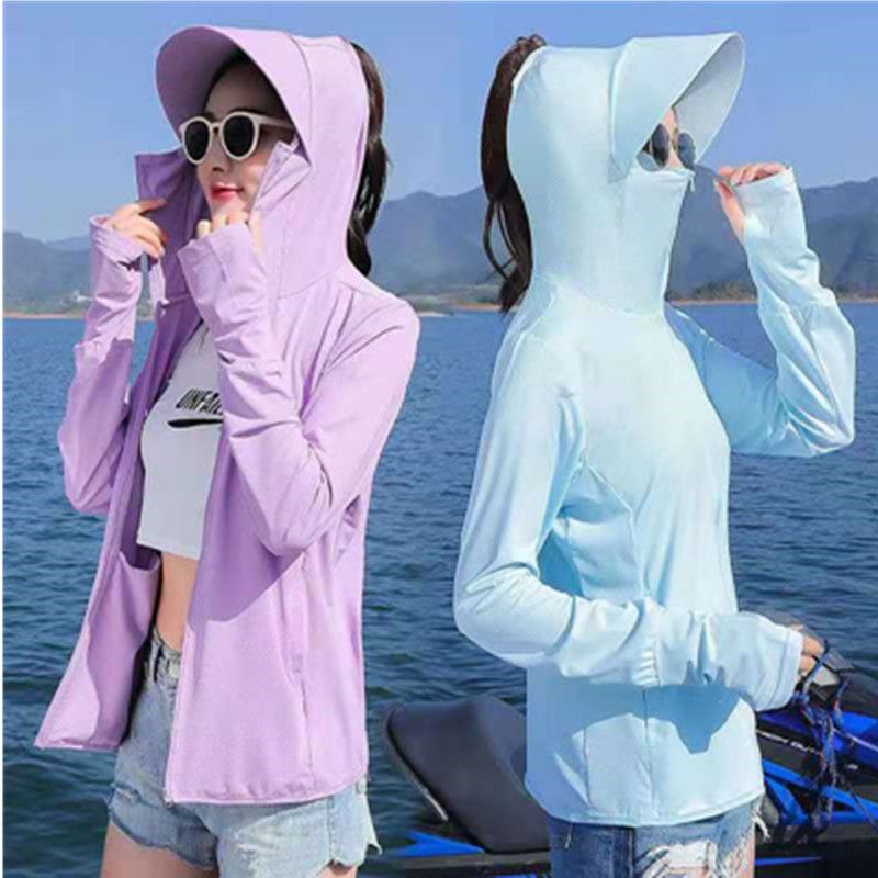 sun protection clothing for women 2024 new uv protection breathable long sleeves thin type sunscreen blouse ice silk sun protection jacket summer