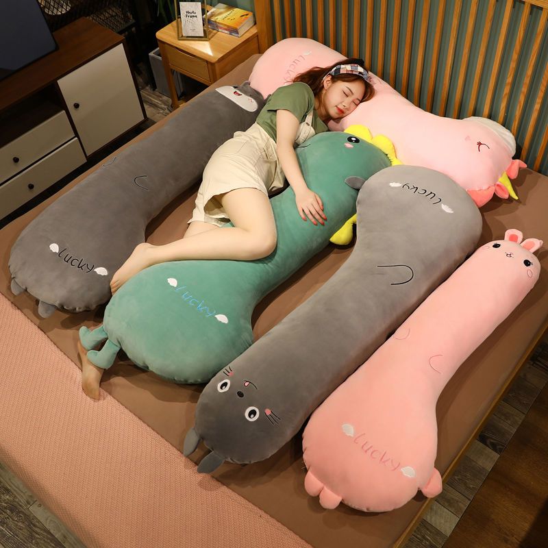 Cartoon Japanese-Style Long Cat Sleep Hug Leg-Supporting Boys Style for Girls Sleeping Pillow Bedside Side Sleeping Prone Pillow Pillow