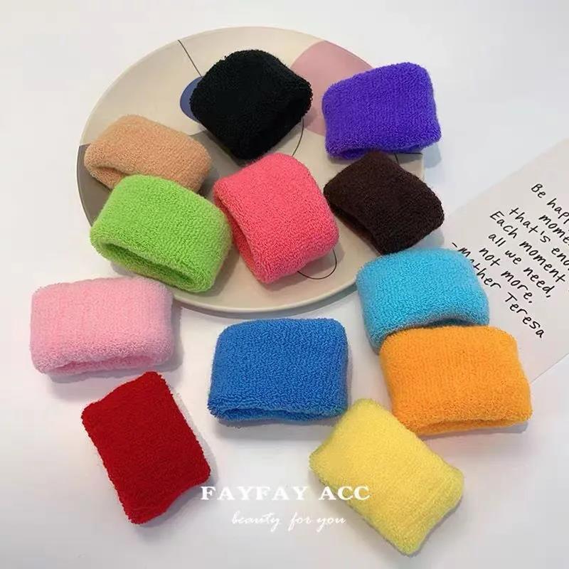 Towel Ring Thick Updo Hair Ring Hair Rubber Band Wool Knitted Hair Rope Durable Leather Cover Seamless