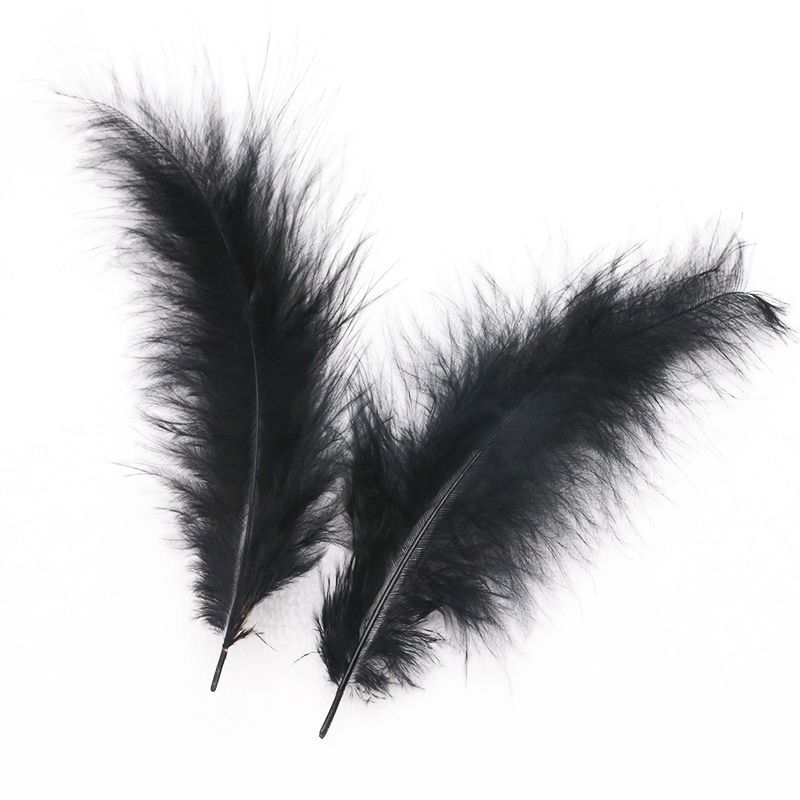 Diy Handmade Feather Material Pointed Tail Velvet Color Turkey Feather Bounce Ball Gift Box Filling Dream Catcher Material
