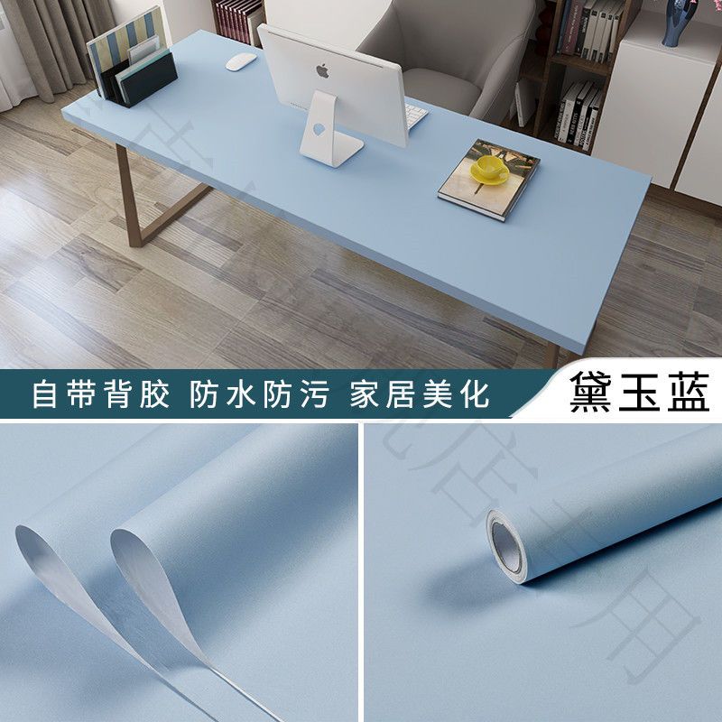 Desk Stickers Self-Adhesive Desktop Waterproof and Oil-Proof Wallpaper Table Cabinet Dormitory Bedroom Decorative Furniture Refurbished Stickers