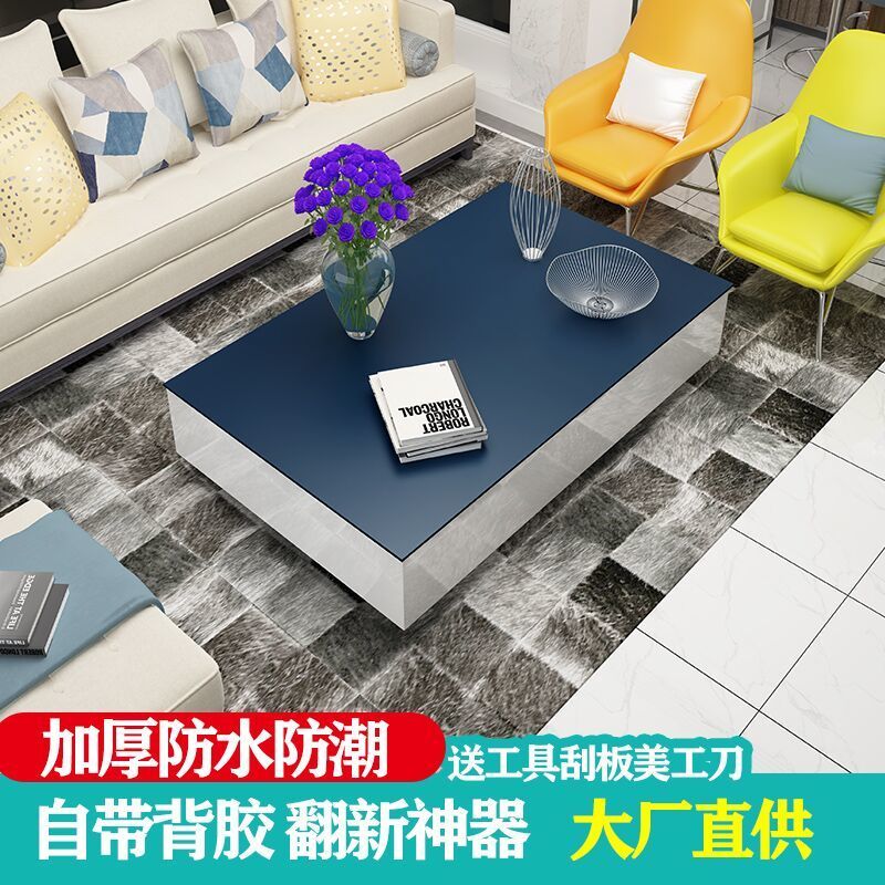 Desk Stickers Self-Adhesive Desktop Waterproof and Oil-Proof Wallpaper Table Cabinet Dormitory Bedroom Decorative Furniture Refurbished Stickers