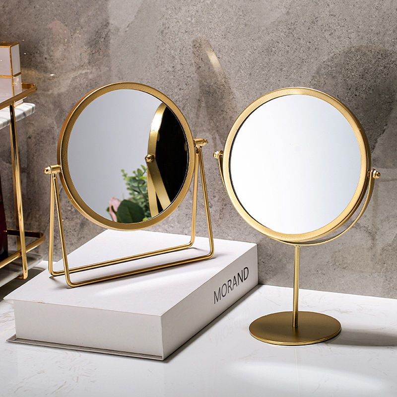 internet celebrity desktop makeup mirror home dressing mirror dormitory female student desktop mirror simple and portable mirror rotating ins