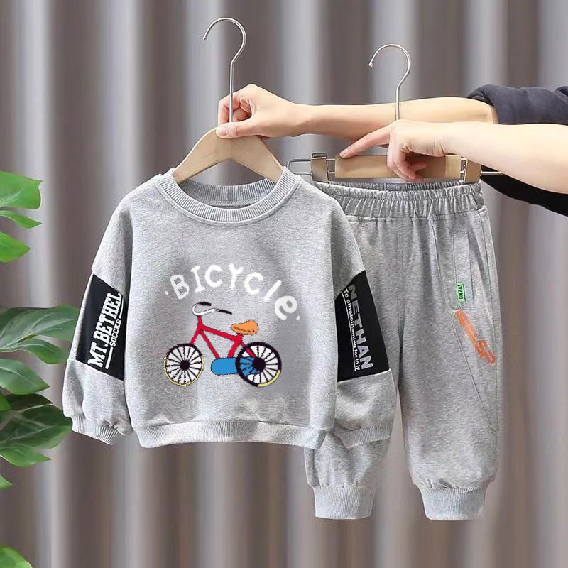 boy autumn suit 2023 new korean style baby boy handsome autumn outfit boy casual western style two-piece suit fashion