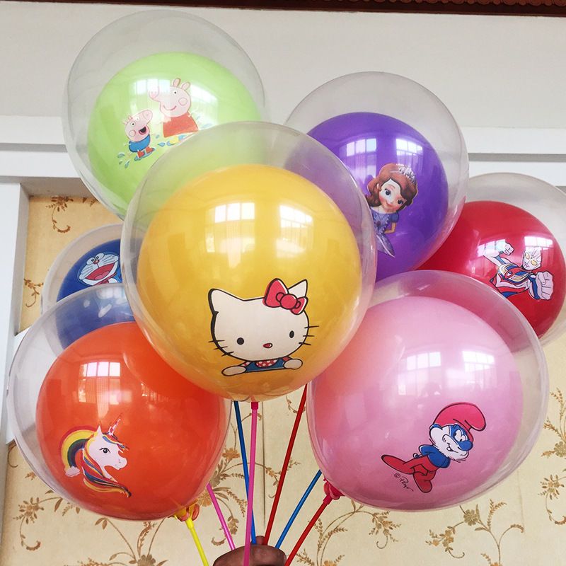 Double-Layer Balloon Transparent Wechat Business Push Scan Code Small Gift Internet Celebrity Powder Suction Drainage Street Selling Hot Sale Creative Utensil