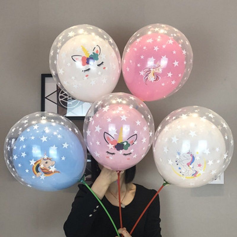 Double-Layer Balloon Transparent Wechat Business Push Scan Code Small Gift Internet Celebrity Powder Suction Drainage Street Selling Hot Sale Creative Utensil