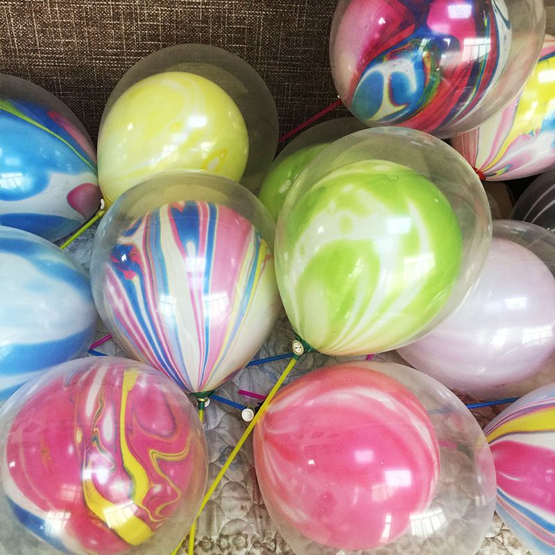 Double-Layer Balloon Transparent Wechat Business Push Scan Code Small Gift Internet Celebrity Powder Suction Drainage Street Selling Hot Sale Creative Utensil