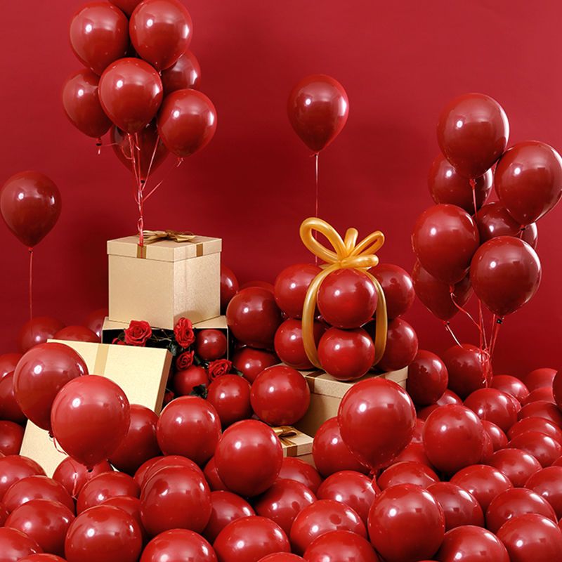 Wedding Balloon Wedding Room Decoration Supplies Birthday Layout Double-Layer Gem Red Thickened Explosion-Proof Balloon Wholesale