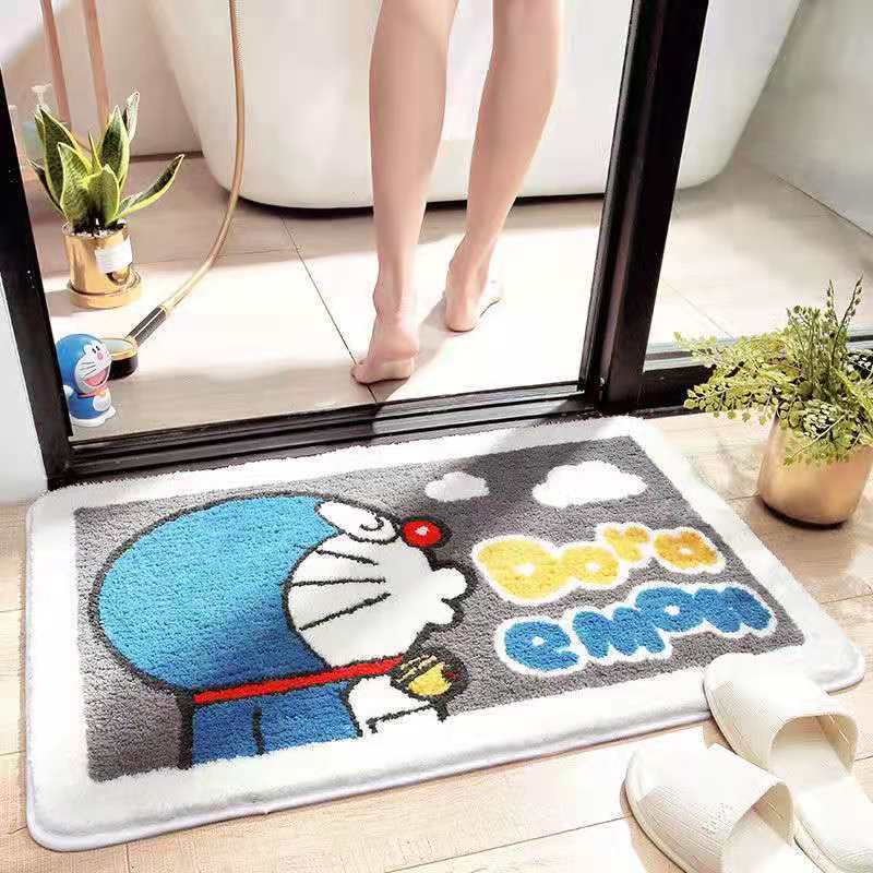 cartoon floor mat bathroom bathroom absorbent domestic toilet non-slip door mat thickening carpet bedroom washable