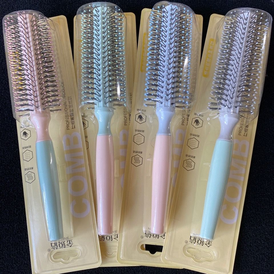 new macaron styling rolling comb daily plastic curly hair straight comb hairdressing styling comb