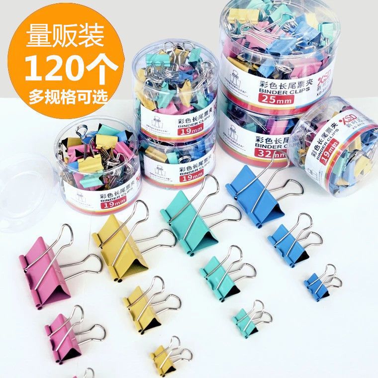 colorful long tail clip little clip folder large small size test paper clip book holder binder clip iron ticket clips office stationery
