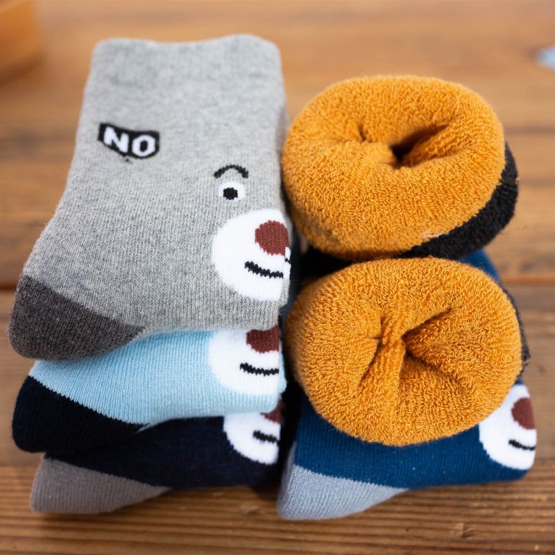 winter thickened velvet padded children terry cotton socks boys girls‘ stockings cotton warm terry socks 1-12 years old