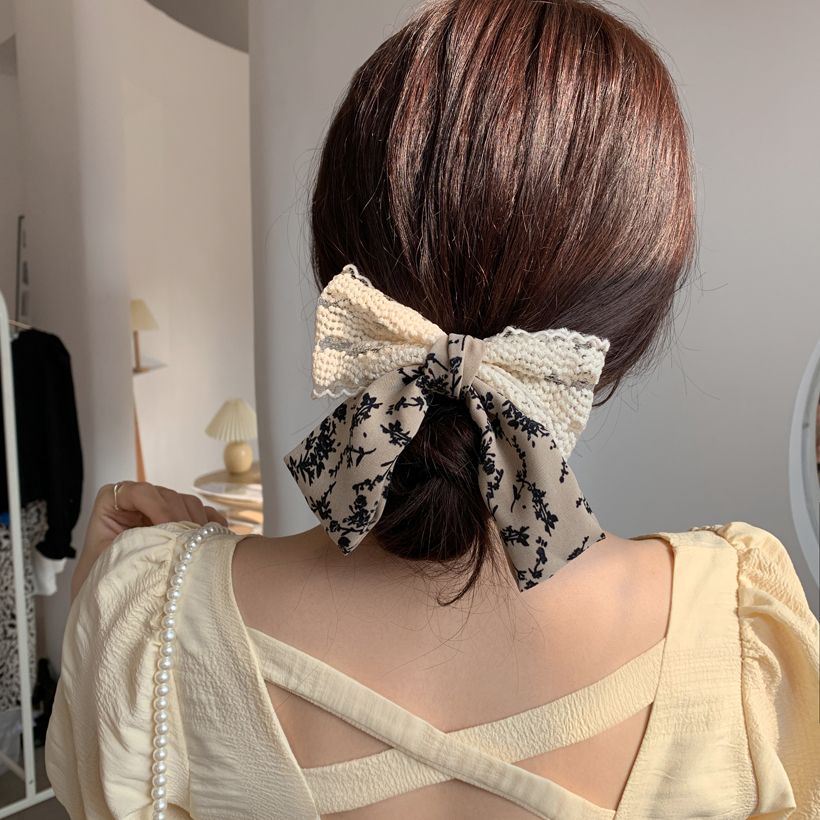 2023 new online influencer bow barrettes women‘s headwear back brain clip head clip korean style elegant hair pin hair accessories