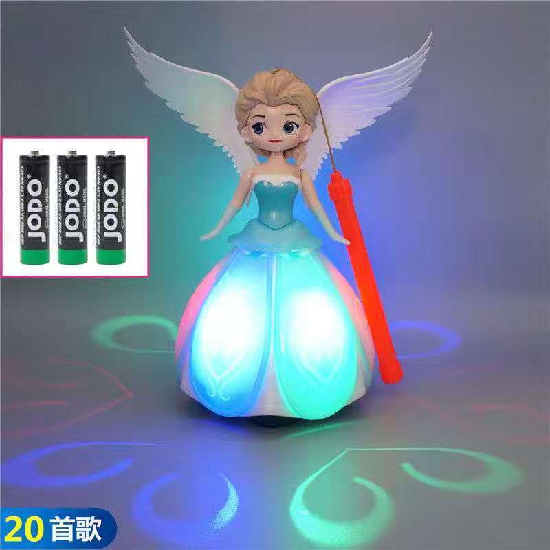 Children's Holiday Electric Rotating Luminous Music Portable Lantern Toy Cartoon Princess Elsa Song New Toy