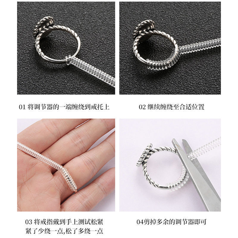 Ring Waistband Tightener Ring Shank Narrow Invisible Ring Washer Holder Changed to Ring Anti-off Ring Sets String